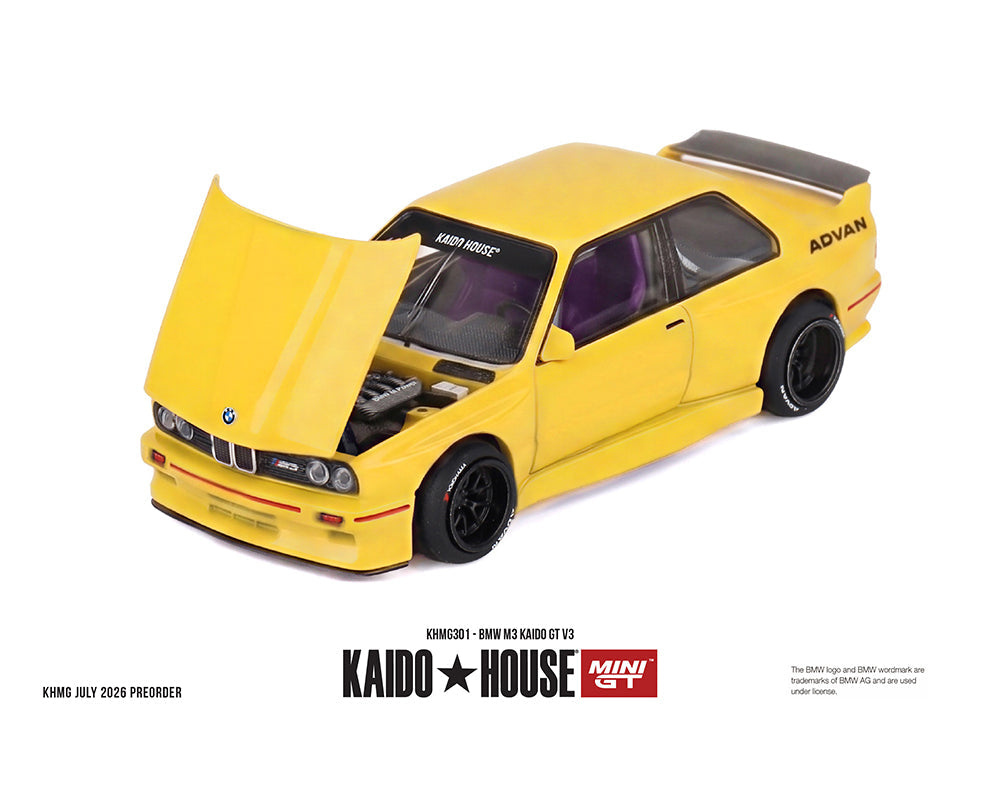 [Preorder] Kaido House x Mini GT 1:64 BMW M3 Kaido GT V3 Advan Yellow KHMG301
