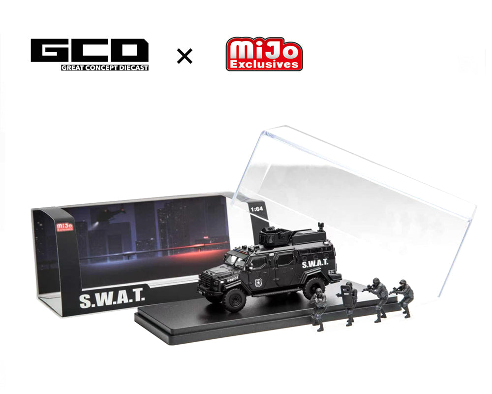 [Preorder] GCD 1:64 SWAT Tactical Armor Vehicle Car Set with 4 Figures KS-054-763