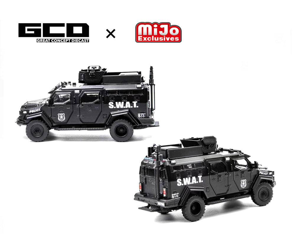 [Preorder] GCD 1:64 SWAT Tactical Armor Vehicle Car Set with 4 Figures KS-054-763