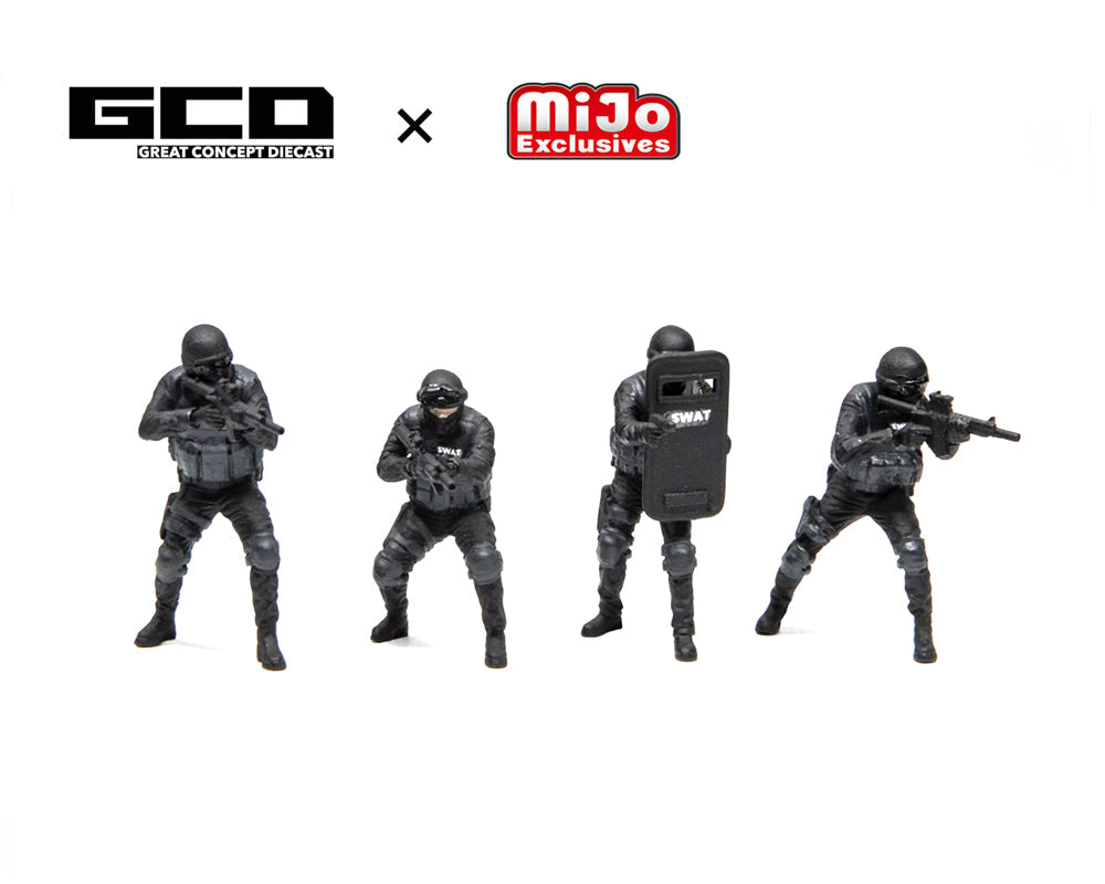 [Preorder] GCD 1:64 SWAT Tactical Armor Vehicle Car Set with 4 Figures KS-054-763