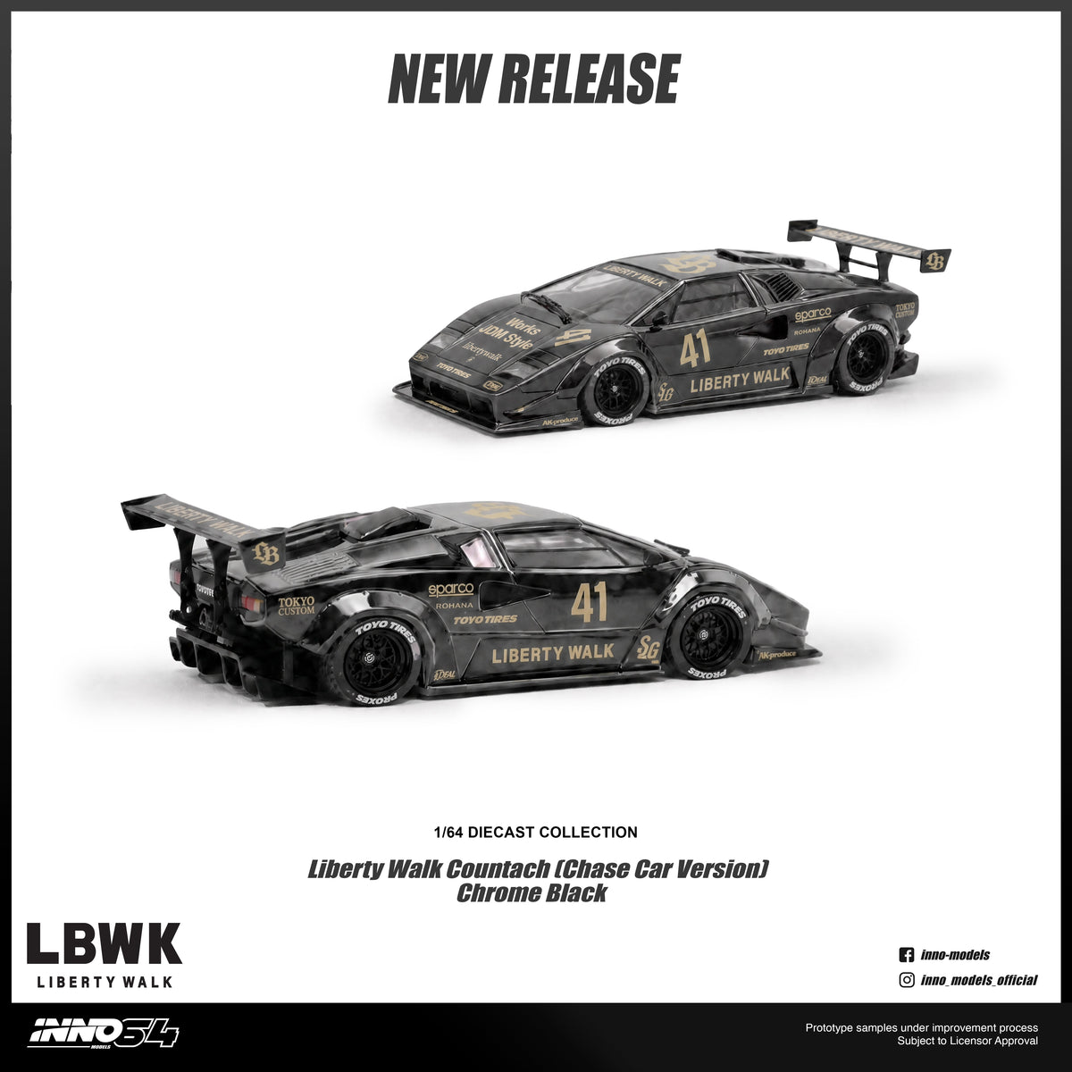 [Preorder] Inno64 1:64 LIBERTY WALK COUNTACH IN64-LBCOUNTACH-01