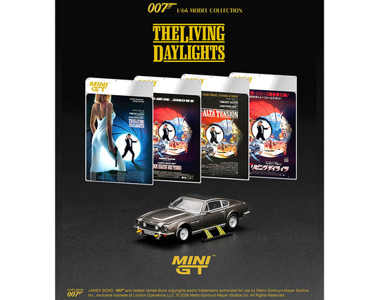 [Preorder] Mini GT 1:64 James Bond 007 Aston Martin V8 Vantage "The Living Daylights" Weapons On (3 Variants) MGT00922-007