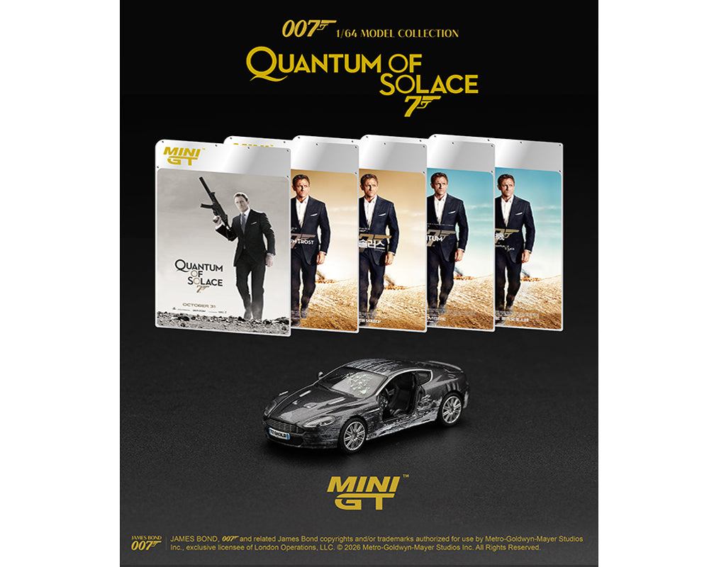 [Preorder] Mini GT 1:64 James Bond 007 Aston Martin DBS "“Quantum of Solace”  Battle Damaged (2 Variants) MGT00924-007
