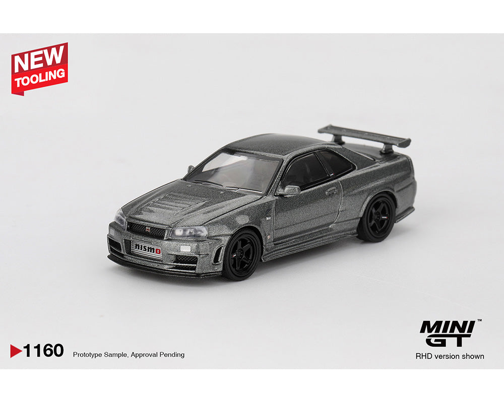 Mini GT 1:64 Nissan Skyline GT-R Dark Metal Gray (NISMO BNR34 CRS Version) MGT01160-BL