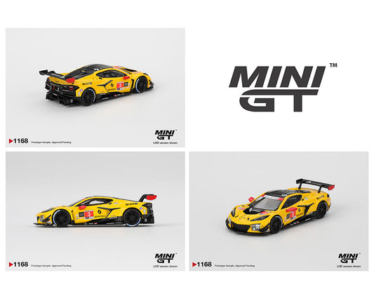 Mini GT 1:64 Chevrolet Corvette Z06 GT3.R #3 Corvette Racing by Pratt Miller Motorsports 2025 IMSA Daytona 24 Hrs MGT01168-BL