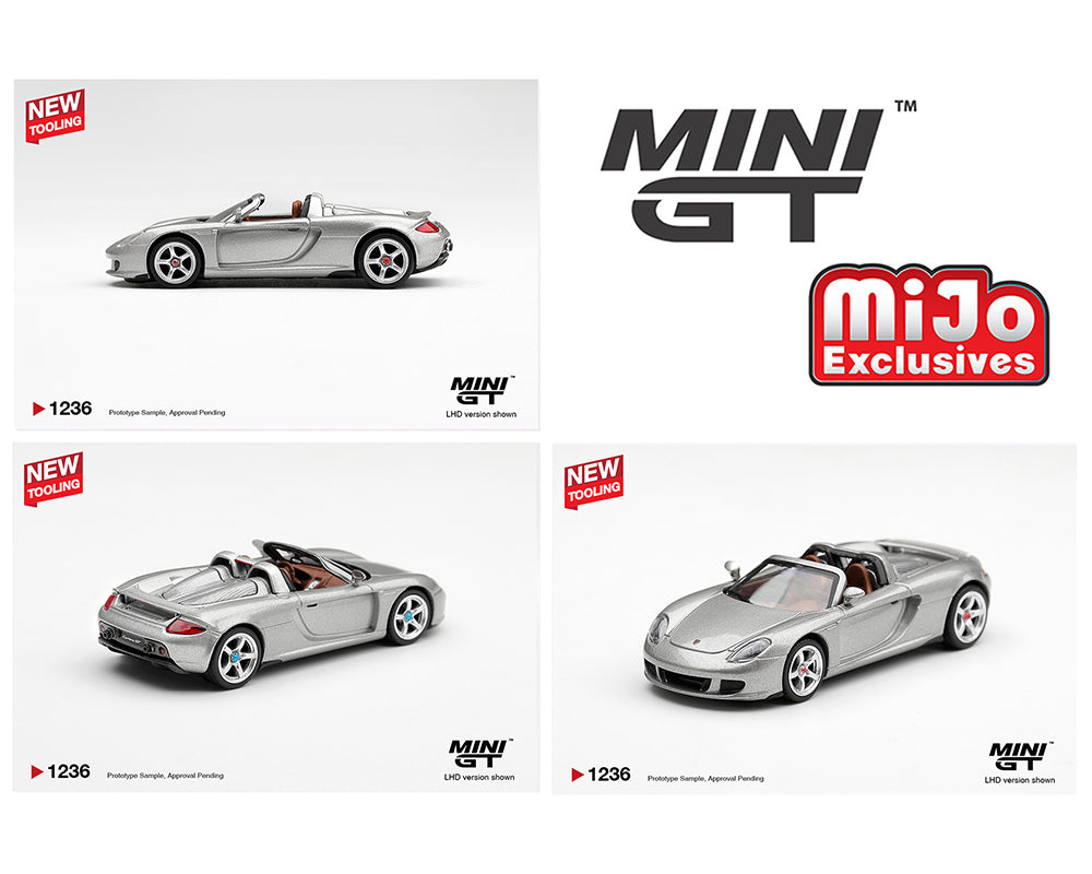 [Preorder] Mini GT 1:64 Porsche Carrera GT – Silver MGT01236-BL