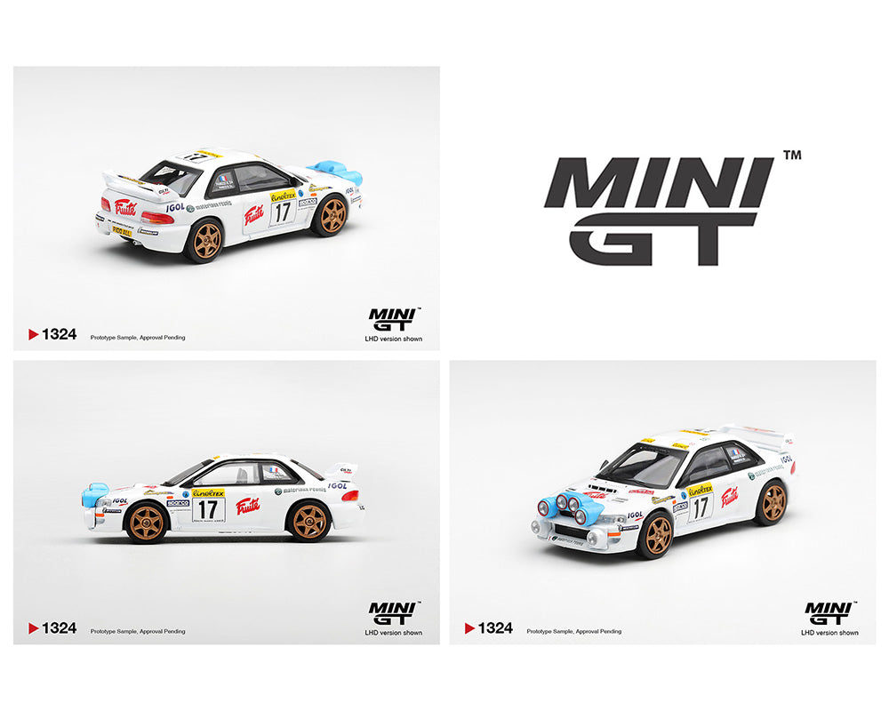 [Preorder] Mini GT 1:64 Subaru Impreza WRC98 #17 1999 Rally Monte-Carlo – White MGT01324-BL