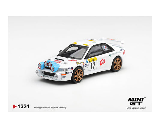 [Preorder] Mini GT 1:64 Subaru Impreza WRC98 #17 1999 Rally Monte-Carlo – White MGT01324-BL