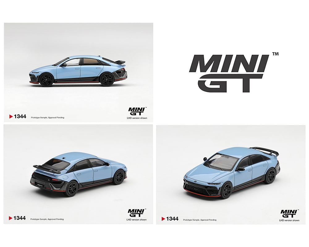 [Preorder] Mini GT 1:64 Hyundai Ioniq 6 N – Performance Blue Pearl – Korea Exclusives MGT01344-L