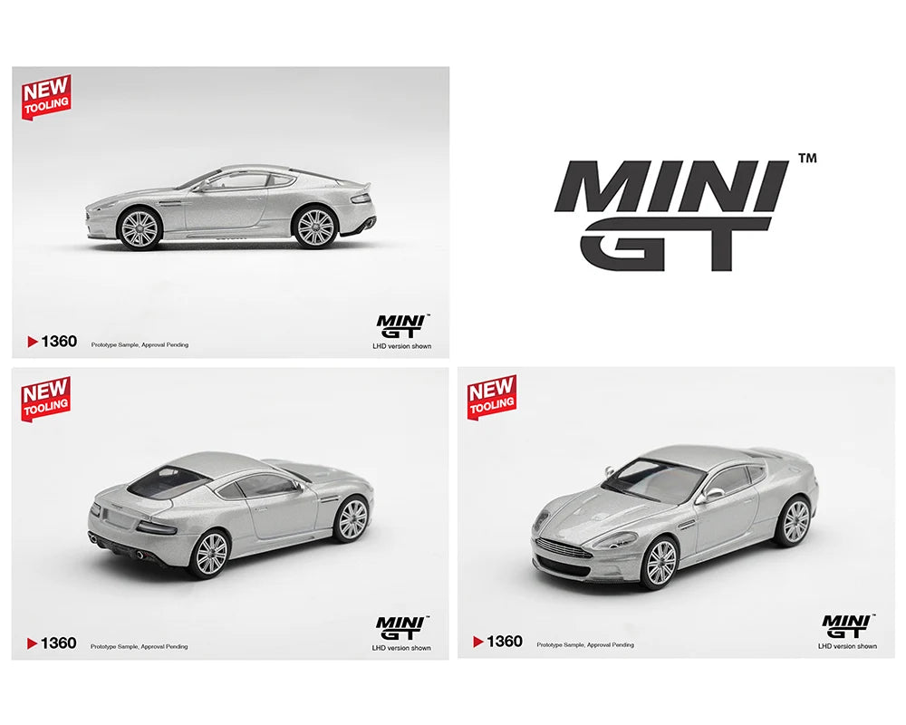 [Preorder] Mini GT 1:64 Aston Martin DBS 2008 Lightning Silver MGT01360-BL