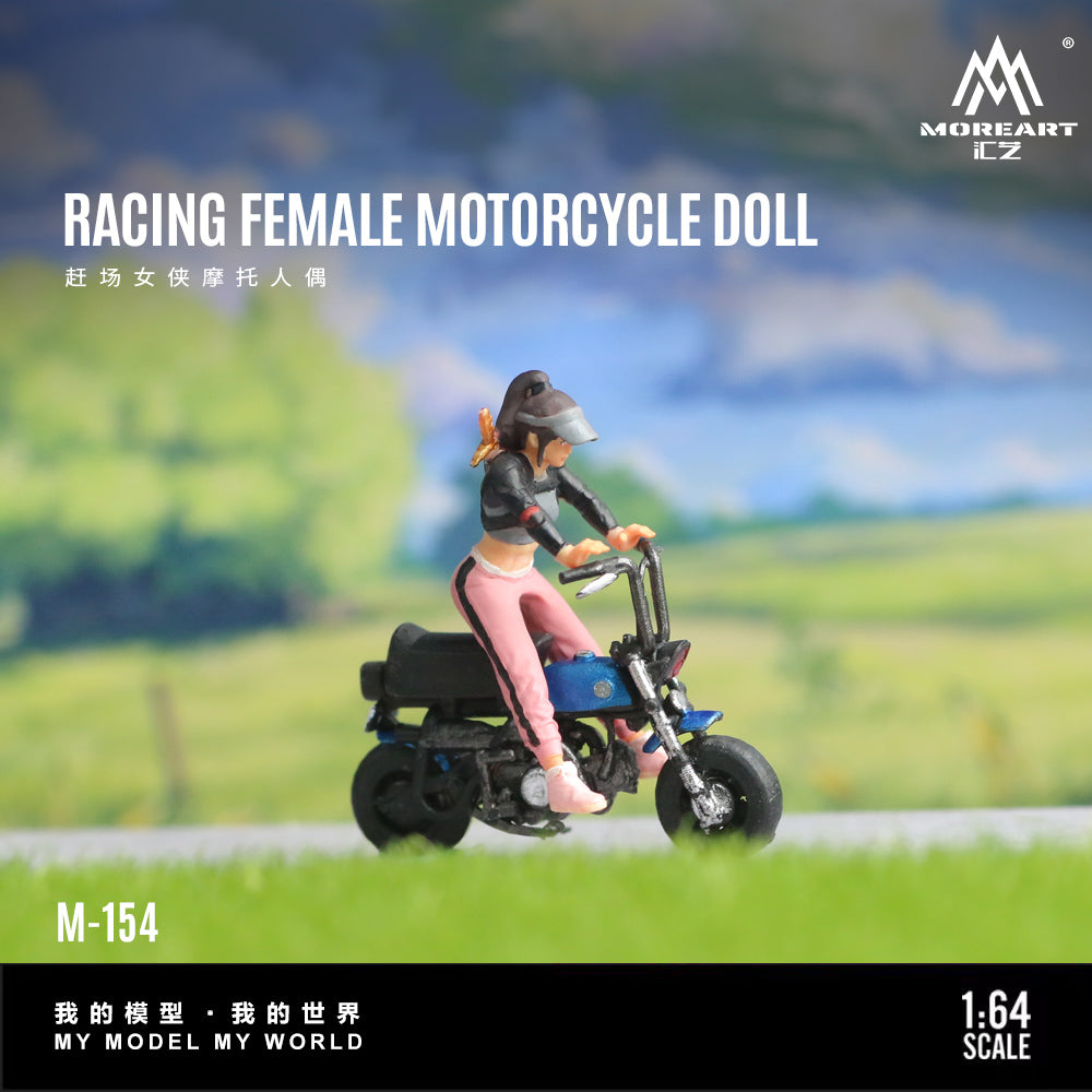 MoreArt 1:64 Racing Female Motorcycle Doll MO222154