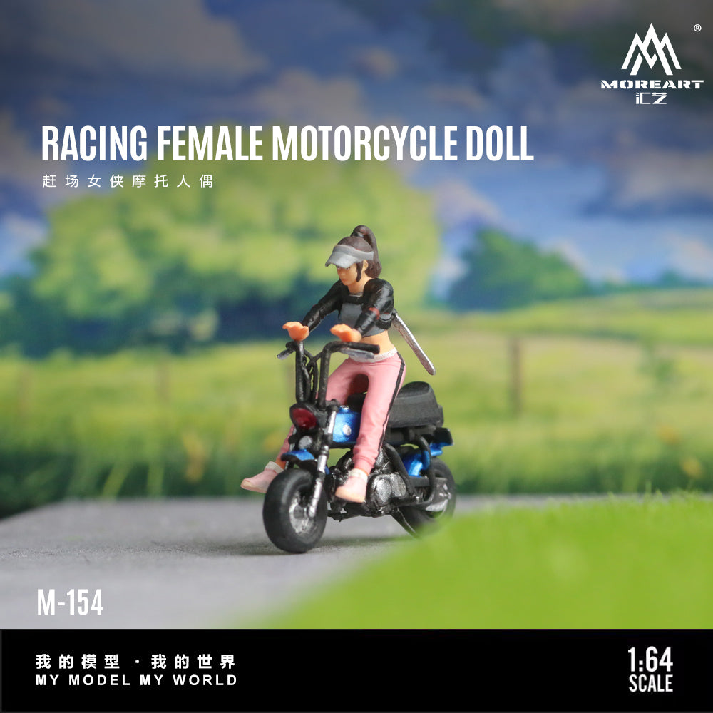 MoreArt 1:64 Racing Female Motorcycle Doll MO222154