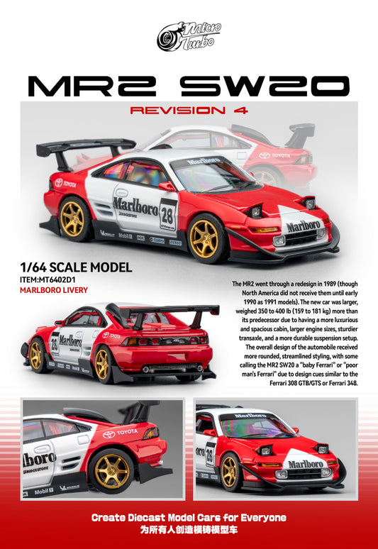 Microturbo 1:64 Custom MR-2 - Marlboro Livery MT6402D1