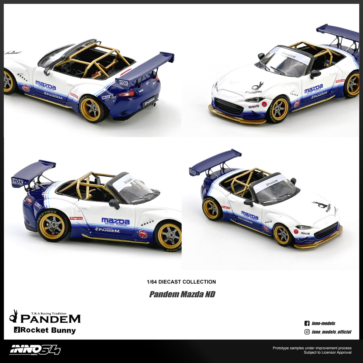 [Preorder] Inno64 1:64 Mazda MX-5 (ND) Miata "PANDEM ROCKET BUNNY" V1.0 IN64-MX5P-ND-01