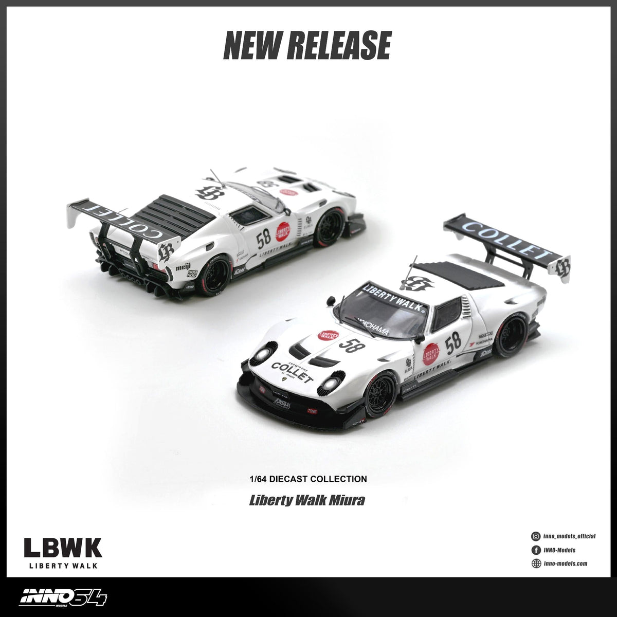 [Preorder] Inno64 1:64 LB-Silhouette WORKS Miura GT IN64-LBMIURA-01