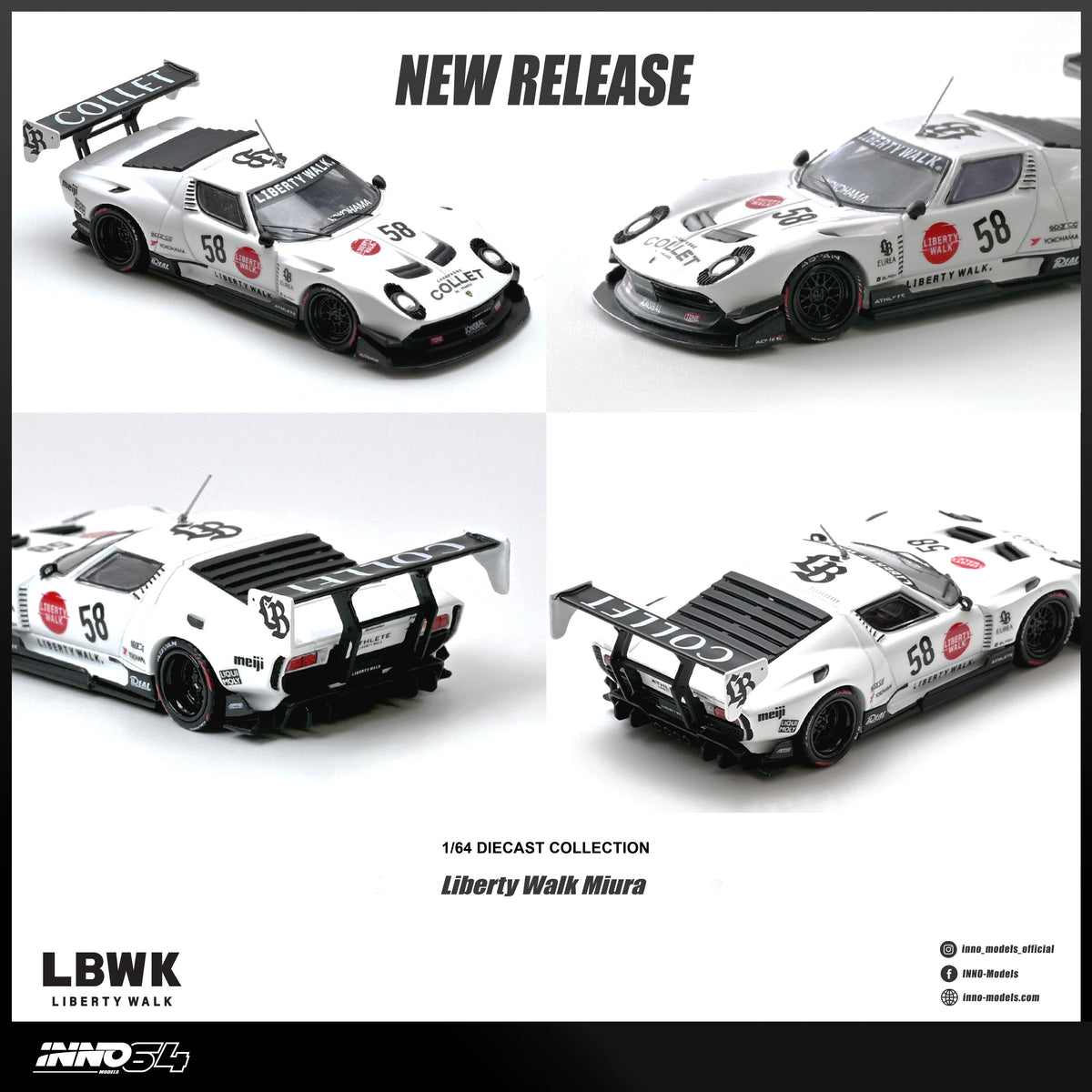 [Preorder] Inno64 1:64 LB-Silhouette WORKS Miura GT IN64-LBMIURA-01