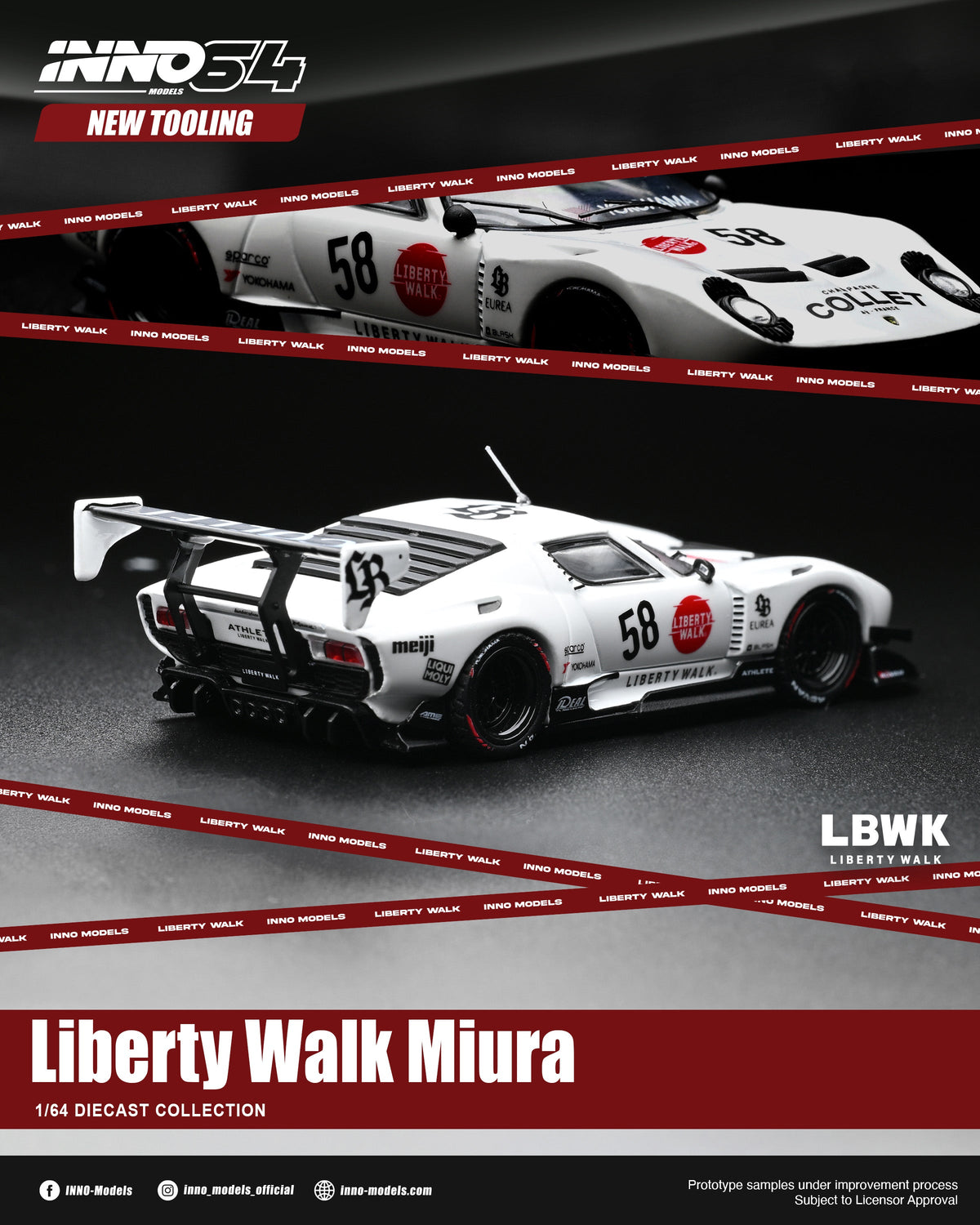 [Preorder] Inno64 1:64 LB-Silhouette WORKS Miura GT IN64-LBMIURA-01