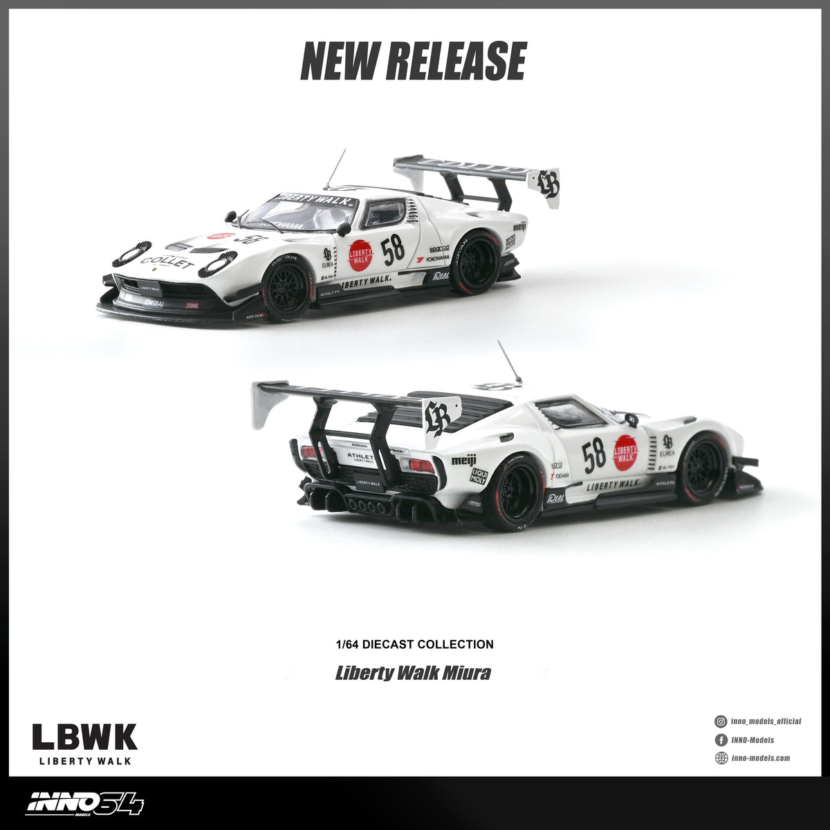 [Preorder] Inno64 1:64 LB-Silhouette WORKS Miura GT IN64-LBMIURA-01