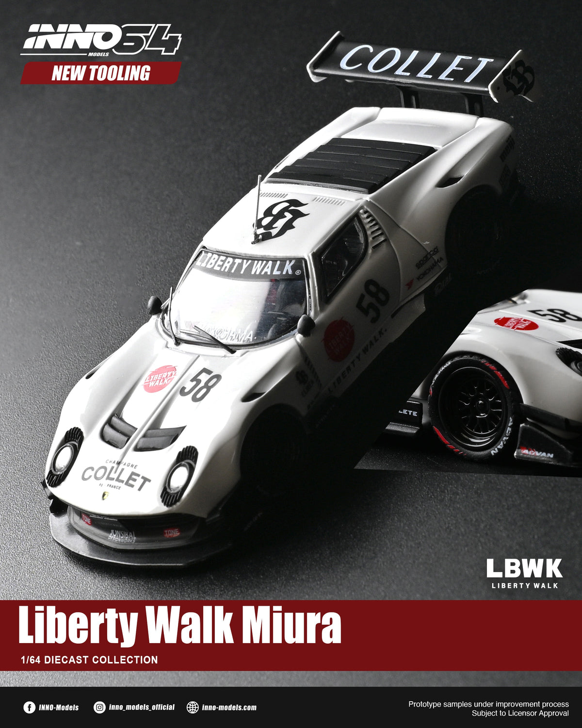 [Preorder] Inno64 1:64 LB-Silhouette WORKS Miura GT IN64-LBMIURA-01