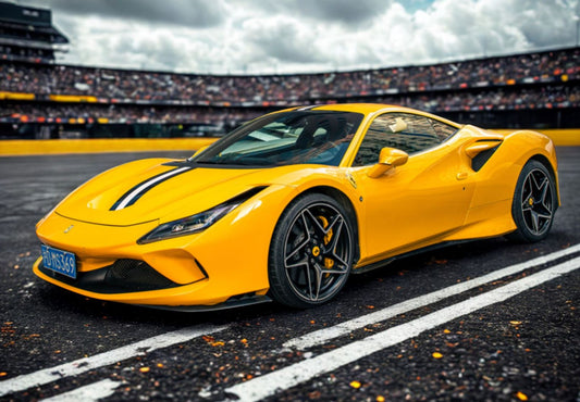 [Preorder] BBR Models 1:43 Ferrari F8 Tributo - giallo tristrato with blu america and white livery BBRC224T1