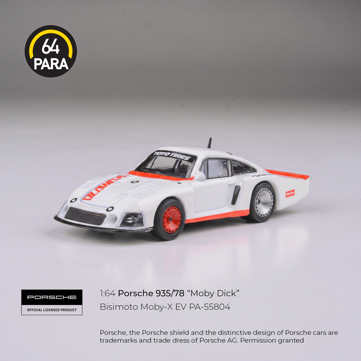 [Preorder] PARA64 1:64 Porsche 935/78 Bisimoto Moby X EV White RHD PA-55804