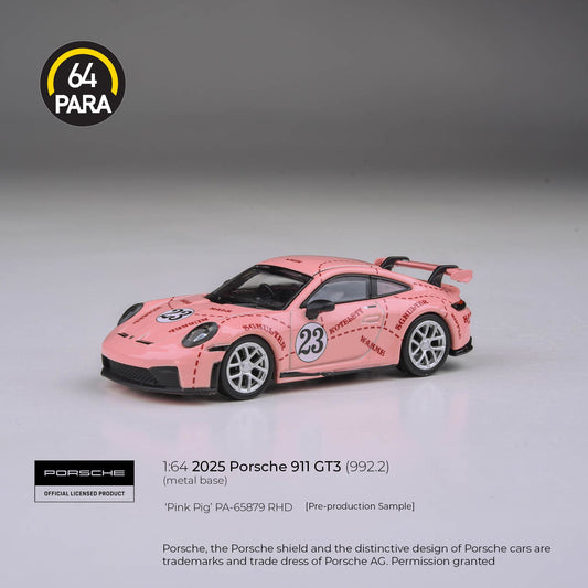 [Preorder] PARA64 1:64 2025 Porsche 911 GT3 (992.2) Pink Pig RHD PA-65879