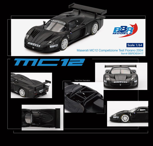 BBR Model 1:64 Maserati MC12 Competizione Test Fiorano 2004 BBRDIE6417