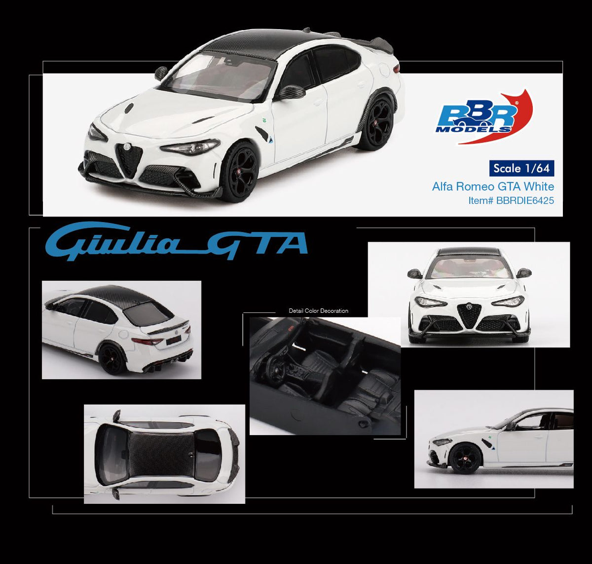 BBR 1:64 Alfa Romeo Giulia GTA/ GTAm White (2 versions)