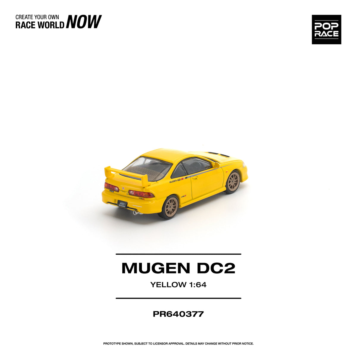 [Preorder] POPRACE 1:64 Honda MUGEN DC2 Yellow PR640377