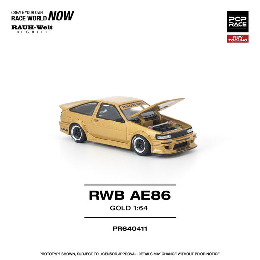 [Preorder] POPRACE 1:64 RWB AE86 GOLD PR640411