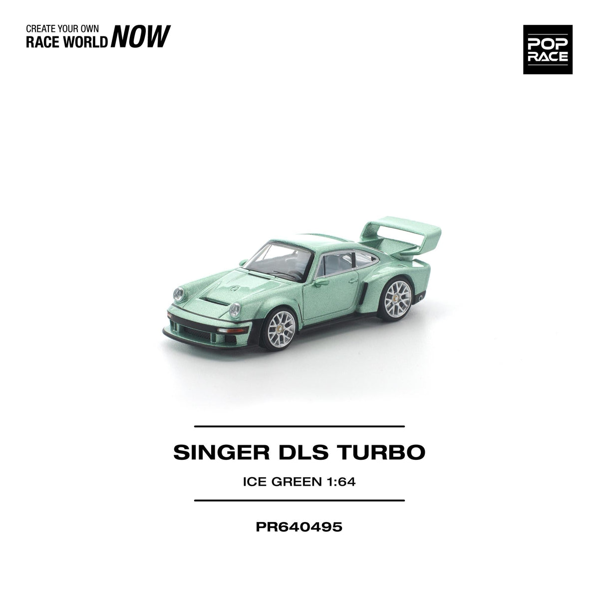 [Preorder] POPRACE 1:64 Porsche SINGER DLS TURBO ICE GREEN PR640495