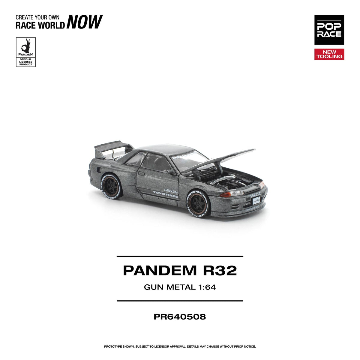 [Preorder] POPRACE 1:64 Nissan PANDEM R32 PR640508