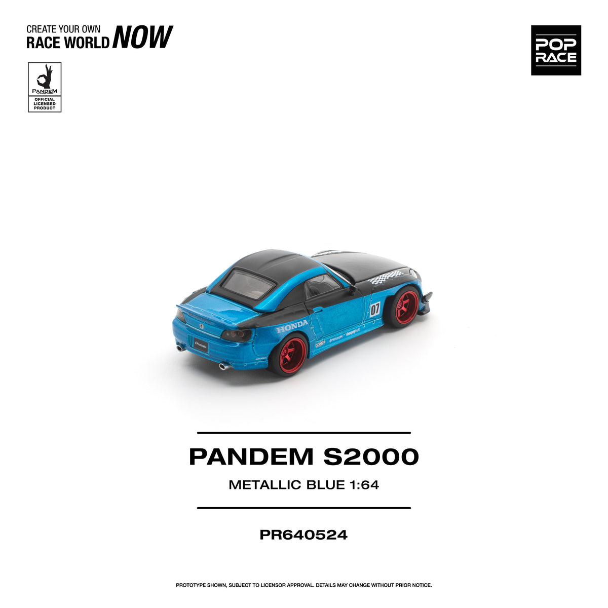 [Preorder] POPRACE 1:64 Honda PANDEM S2000 PR640524