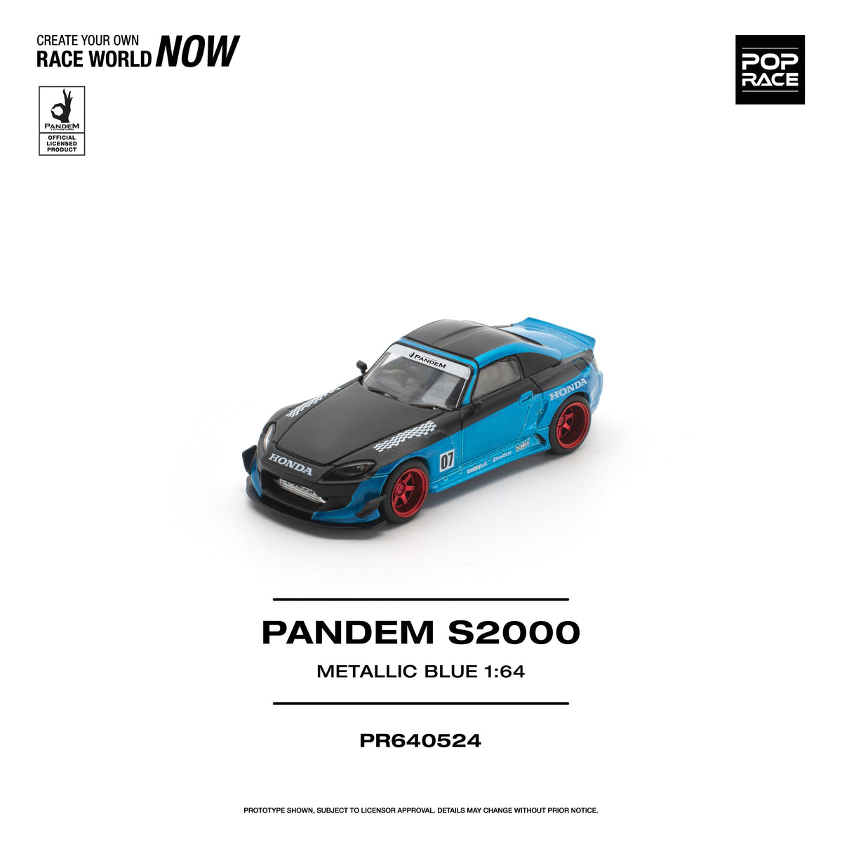 [Preorder] POPRACE 1:64 Honda PANDEM S2000 PR640524