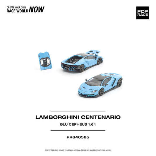 [Preorder] POPRACE 1:64 Lamborghini CENTENARIO BLU CEPHEUS PR640525