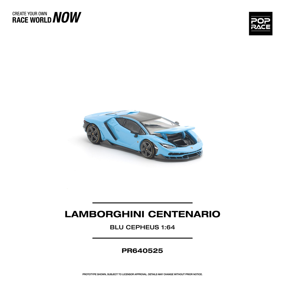 [Preorder] POPRACE 1:64 Lamborghini CENTENARIO BLU CEPHEUS PR640525