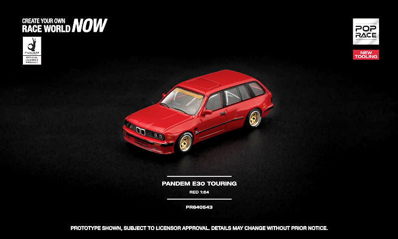 [Preorder] POPRACE 1:64 PANDEM E30 TOURING Red PR640543