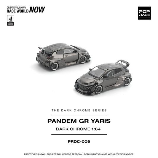 [Preorder] POPRACE 1:64 Pandem GR Yaris Dark Chrome PRDC009