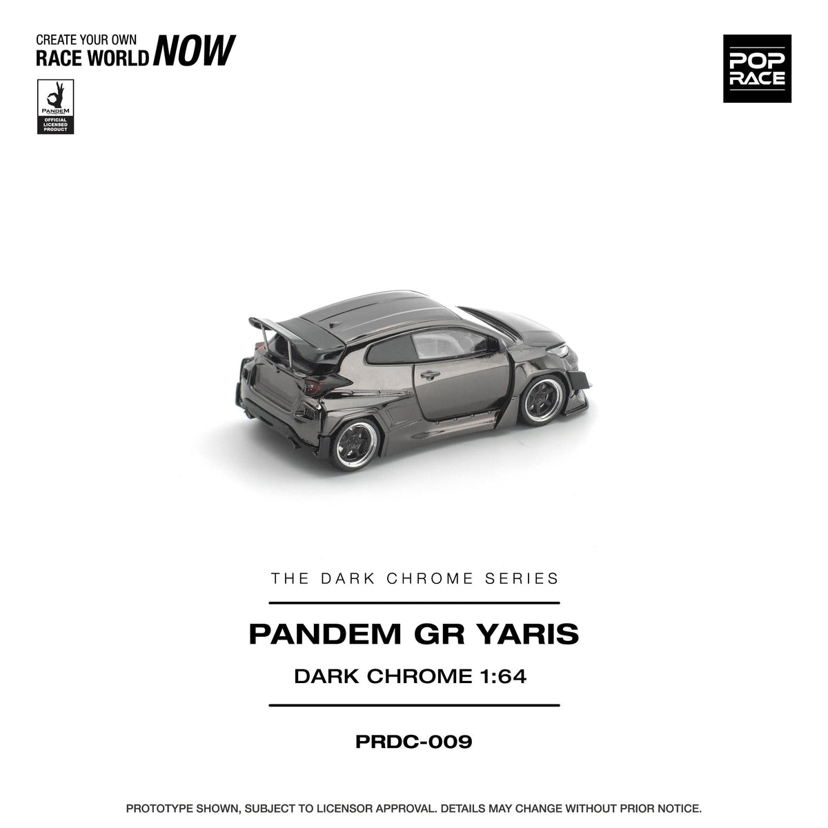 [Preorder] POPRACE 1:64 Pandem GR Yaris Dark Chrome PRDC009