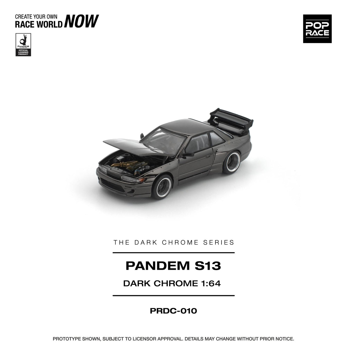 [Preorder] POPRACE 1:64 Pandem S13 Dark Chrome PRDC010