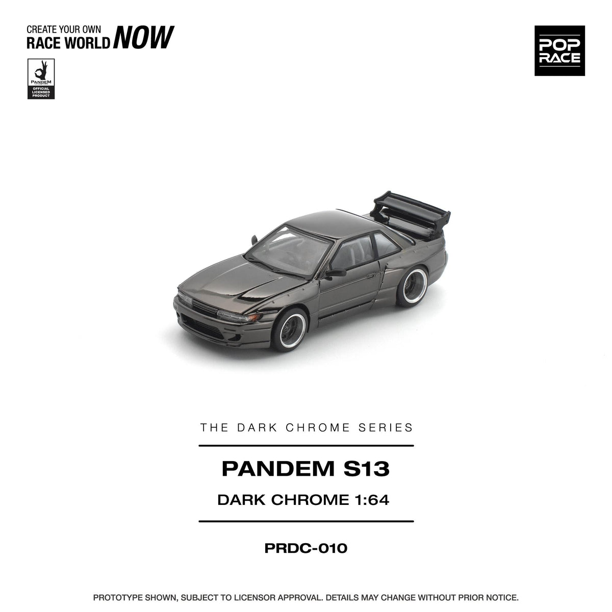 [Preorder] POPRACE 1:64 Pandem S13 Dark Chrome PRDC010