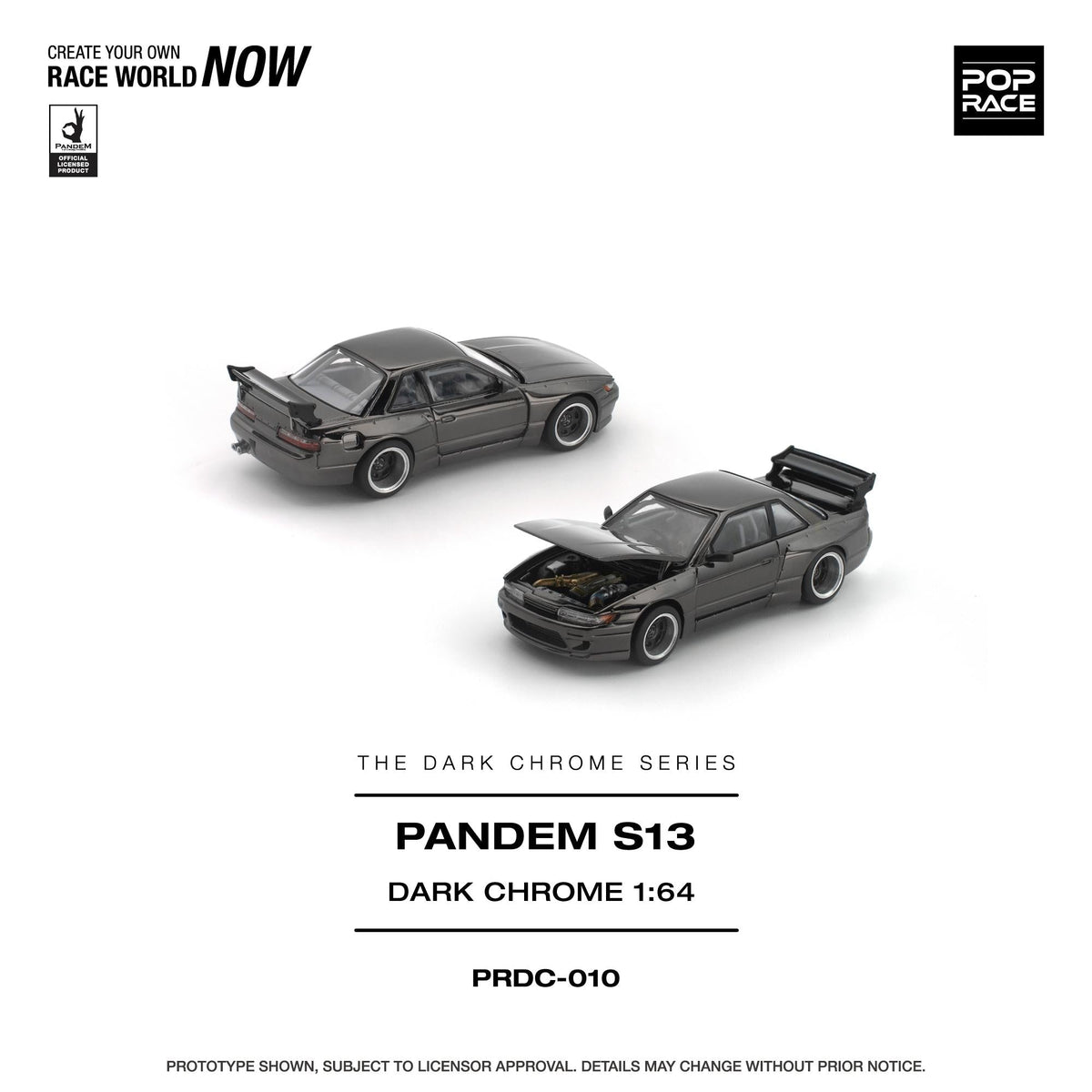 [Preorder] POPRACE 1:64 Pandem S13 Dark Chrome PRDC010