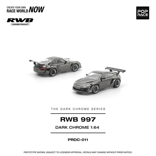[Preorder] POPRACE 1:64 RWB 997 Dark Chrome PRDC011