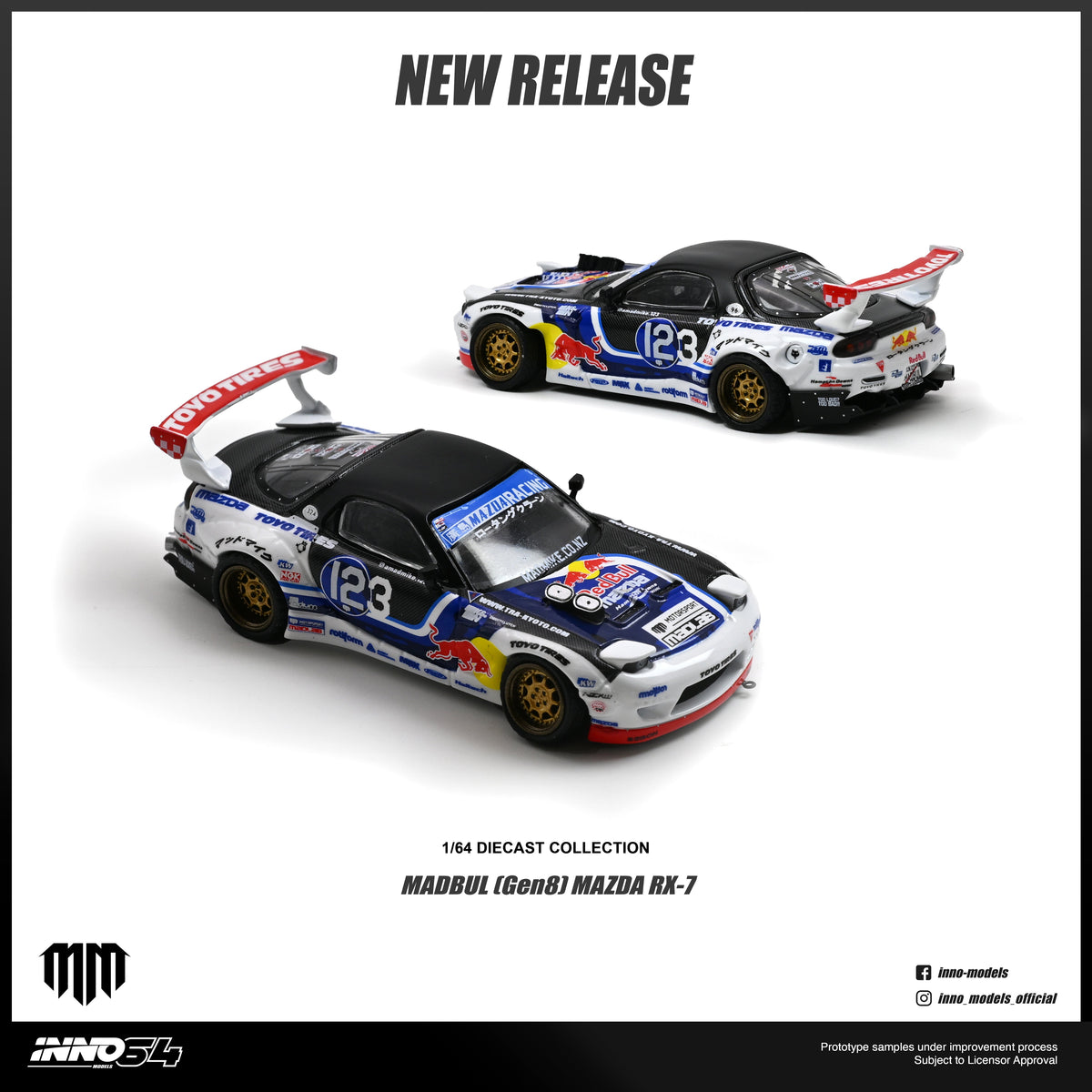 [Preorder] Inno64 1:64 MAZDA RX-7 MAD MIKE "MADBUL Gen8" IN64-RX7MM-01