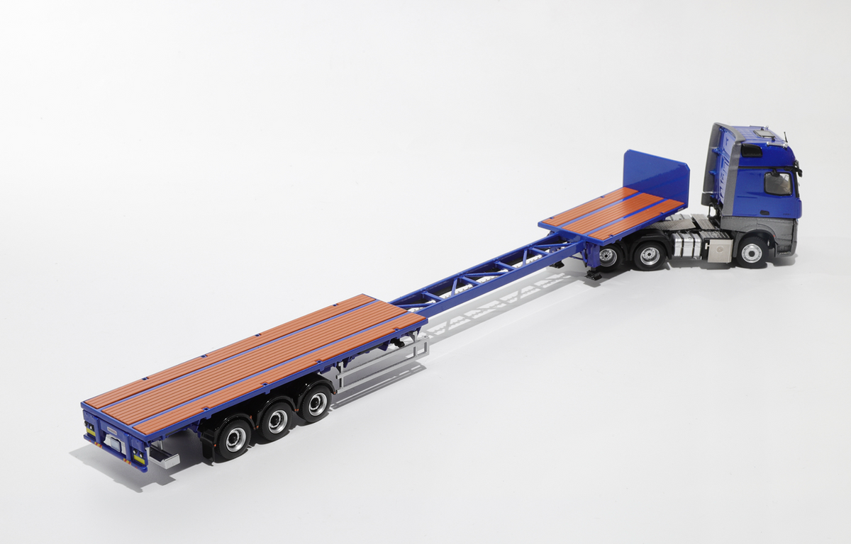 GCD 1:64 Mercedes-Benz Actros 3 axle tractor with retractable trailer (3 Colours)