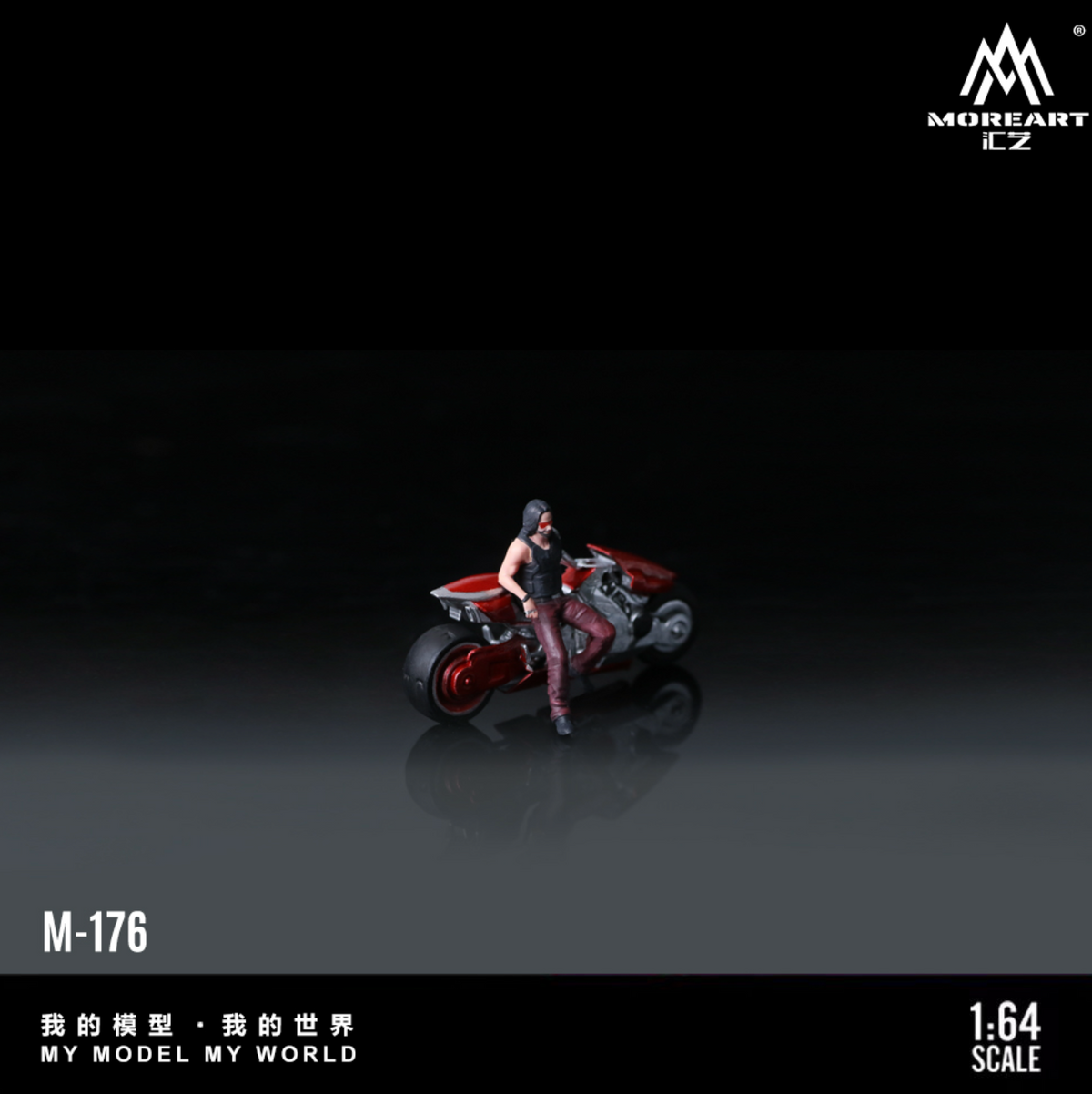[Preorder] MoreArt 1:64 RED SILVER HANDCYBER MOTORCYCLE DOLL MO222176