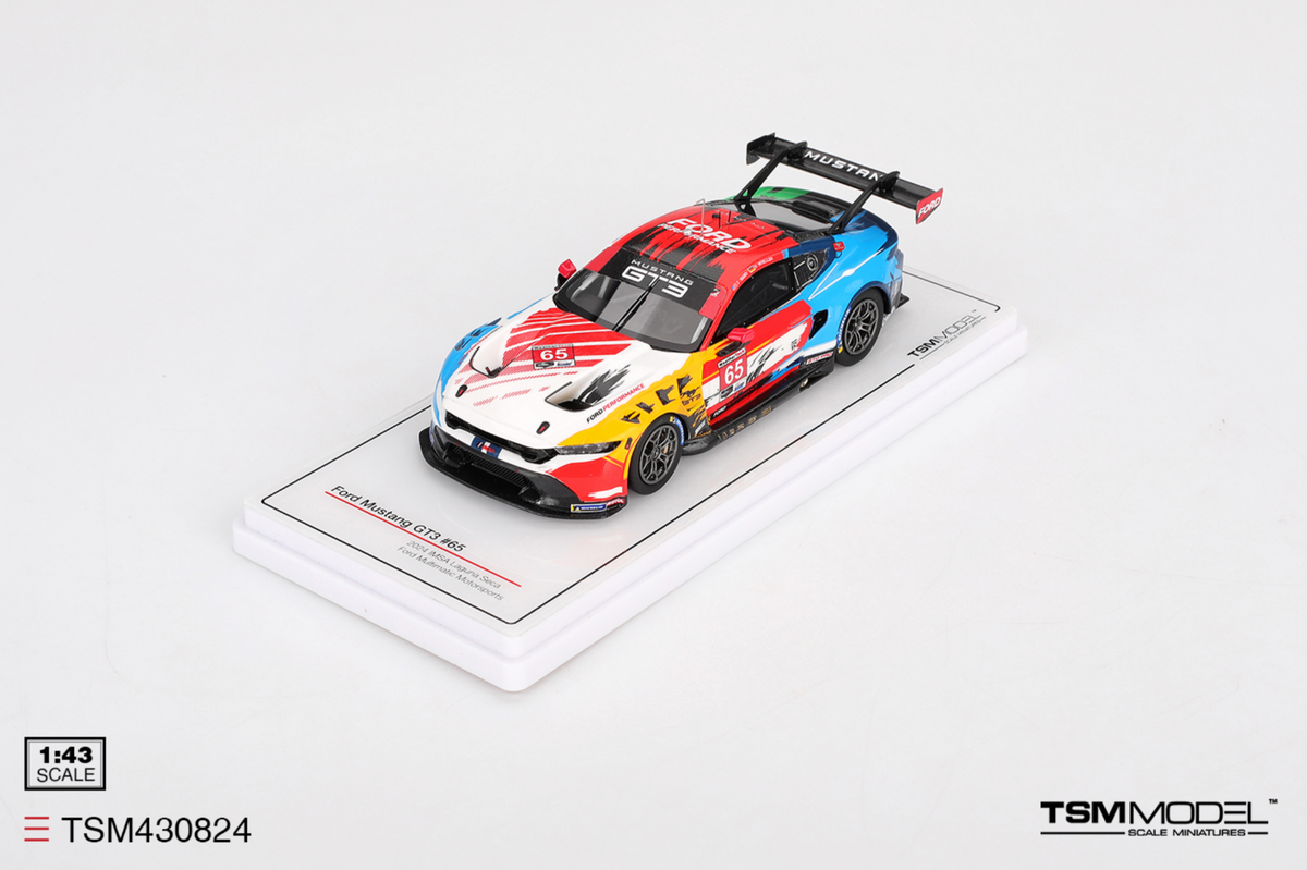 [Preorder] TSM 1:43 Ford Mustang GT3 #65 Ford Multimatic Motorsports 2024 IMSA Laguna Seca TSM430824