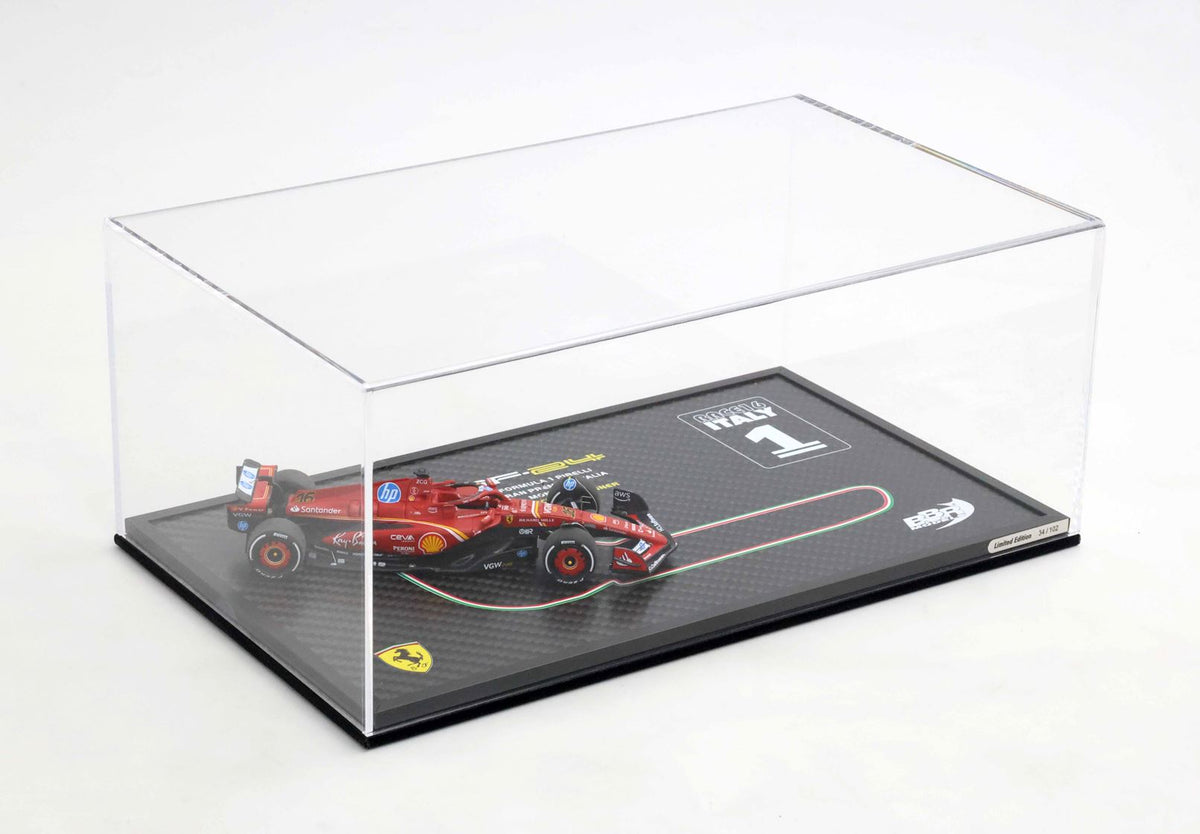 [Preorder] BBR Models 1:43 Ferrari SF24 Monza GP 2024 - Leclerc Winner Special carbon box BBRC307ACOF