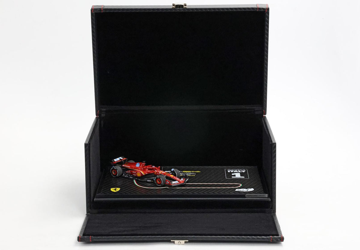 [Preorder] BBR Models 1:43 Ferrari SF24 Monza GP 2024 - Leclerc Winner Special carbon box BBRC307ACOF