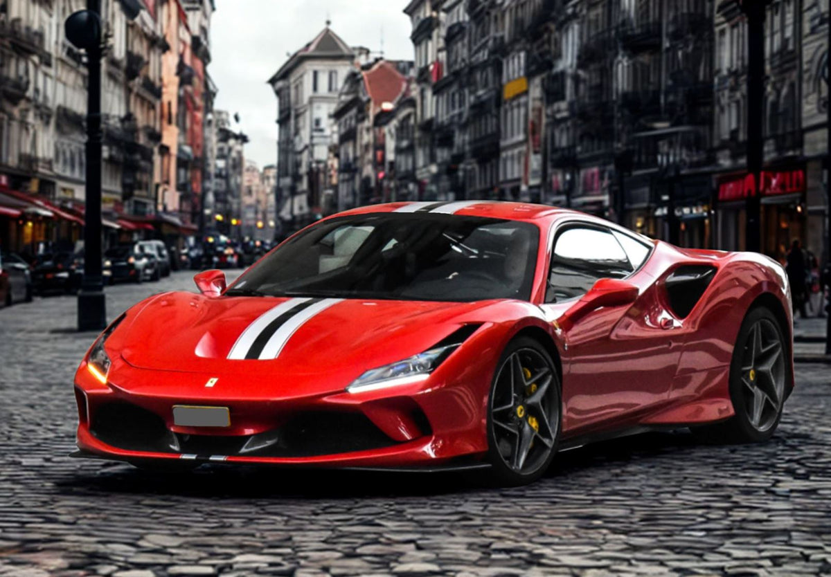 [Preorder] BBR Models 1:43 Ferrari F8 Tributo - rosso corsa 322 with argento nurburgring and black livery BBRC224A6